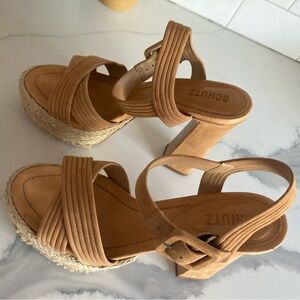 SCHUTZ Tan Platform Heels